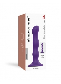 Фиолетовая насадка Strap-On-Me Dildo Geisha Balls size XL - Strap-on-me - купить с доставкой в Великом Новгороде