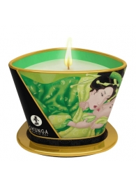 Массажная свеча Exotic Green Tea с ароматом зелёного чая - 170 мл. - Shunga - купить с доставкой в Великом Новгороде