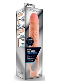 Телесная насадка на пенис 9 Inch Cock Sheath Extender - 22,2 см. - Blush Novelties - в Великом Новгороде купить с доставкой