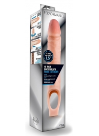 Телесная насадка на пенис 10 Inch Cock Sheath Extender - 25 см. - Blush Novelties - в Великом Новгороде купить с доставкой