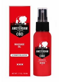 Стимулирующее массажное масло CBD from Amsterdam Massage Oil - 50 мл. - Shots Media BV - купить с доставкой в Великом Новгороде