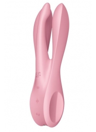 Розовый вибратор Threesome 1 с  пальчиками - Satisfyer в Великом Новгороде Розовый вибратор Threesome 1 с  пальчиками - Satisfyer