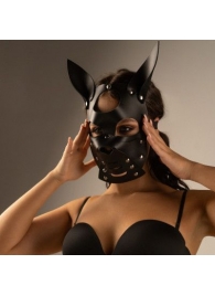 Черная маска  Собака  с ушками - Crazy Handmade - купить с доставкой в Великом Новгороде