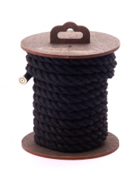 Черная хлопковая веревка для бондажа на катушке - 5 м. - Crazy Handmade - купить с доставкой в Великом Новгороде