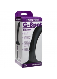 Черная изогнутая насадка Vac-U-Lock G-Spot - 16,5 см. - Doc Johnson - купить с доставкой в Великом Новгороде