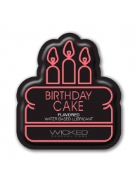 Лубрикант на водной основе со вкусом торта с кремом Wicked Aqua Birthday cake - 3 мл. - Wicked - купить с доставкой в Великом Новгороде