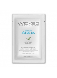 Легкий лубрикант на водной основе Wicked Simply AQUA - 3 мл. - Wicked - купить с доставкой в Великом Новгороде