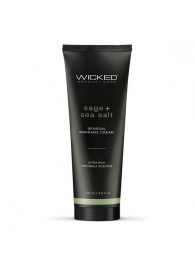 Массажный легкий крем WICKED Sage plus Sea Salt - 120 мл. - Wicked - купить с доставкой в Великом Новгороде