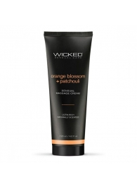 Массажный легкий крем WICKED Orange Blossom plus Patchouli - 120 мл. - Wicked - купить с доставкой в Великом Новгороде