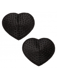 Черные пэстисы в форме сердечек Heart Pasties - California Exotic Novelties - купить с доставкой в Великом Новгороде