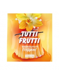 Пробник гель-смазки Tutti-frutti со вкусом ванильного пудинга - 4 гр. - Биоритм - купить с доставкой в Великом Новгороде