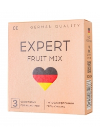 Ароматизированные презервативы EXPERT Fruit Mix - 3 шт. - Expert - купить с доставкой в Великом Новгороде