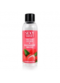 Массажное масло Sexy Sweet Nectar Lychee с феромонами и ароматом личи - 75 мл. - Биоритм - купить с доставкой в Великом Новгороде