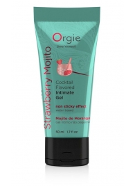 Съедобный интимный гель Orgie Lube Tube Cocktail Strawberry Mojito - 50 мл. - ORGIE - купить с доставкой в Великом Новгороде