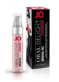 Клубничный лубрикант для оральных ласк Oral Delight Strawberry Sensation - 30 мл. - System JO - купить с доставкой в Великом Новгороде