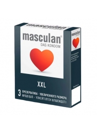 Презервативы увеличенного размера Masculan XXL - 3 шт. - Masculan - купить с доставкой в Великом Новгороде