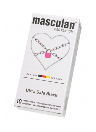 Ультрапрочные презервативы Masculan Ultra Safe Black - 10 шт. - Masculan - купить с доставкой в Великом Новгороде