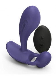 Темно-синий вибромассажер Witty P G Vibrator with Remote Control - Love to Love - в Великом Новгороде купить с доставкой