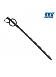 Черный стимулятор уретры Sex Expert - Sex Expert - купить с доставкой в Великом Новгороде