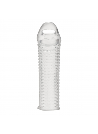 Текстурированная насадка на пенис Clear Textured Penis Enhancing Sleeve Extension - 16,5 см. - BlueLine - в Великом Новгороде купить с доставкой