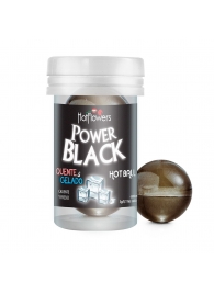 Интимный гель Power Black Hot Ball с охлаждающе-разогревающим эффектом (2 шарика по 3 гр.) - HotFlowers - купить с доставкой в Великом Новгороде