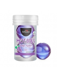 Лубрикант на масляной основе Hot Ball Beija Muito с ароматом винограда (2 шарика по 3 гр.) - HotFlowers - купить с доставкой в Великом Новгороде