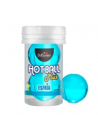 Лубрикант на масляной основе Hot Ball Plus с охлаждающим эффектом (2 шарика по 3 гр.) - HotFlowers - купить с доставкой в Великом Новгороде