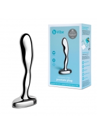 Стальной стимулятор простаты Stainless Steel Prostate Plug - 11,5 см. - b-Vibe - в Великом Новгороде купить с доставкой