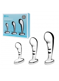 Набор из 3 стальных стимуляторов простаты Stainless Steel P-spot Training Set - b-Vibe - в Великом Новгороде купить с доставкой