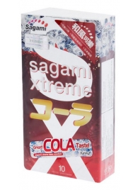 Ароматизированные презервативы Sagami Xtreme COLA - 10 шт. - Sagami - купить с доставкой в Великом Новгороде