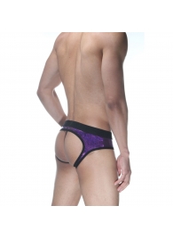 Сексуальные фиолетовые блестящие трусы-джоки - Don Moris купить с доставкой Сексуальные фиолетовые блестящие трусы-джоки - Don Moris купить с доставкой