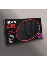 Набор из 3 массажеров простаты чёрного цвета NEXUS ANAL STARTER KIT - Nexus Range - в Великом Новгороде купить с доставкой