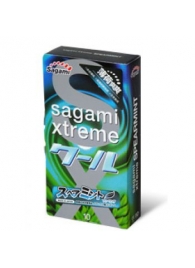 Презервативы Sagami Xtreme Mint с ароматом мяты - 10 шт. - Sagami - купить с доставкой в Великом Новгороде