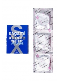 Розовые презервативы Sagami Xtreme FEEL FIT 3D - 3 шт. - Sagami - купить с доставкой в Великом Новгороде