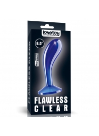 Синяя анальная втулка Flawless Clear Prostate Plug 6.0 - 15 см. - Lovetoy - в Великом Новгороде купить с доставкой