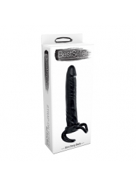 Чёрная насадка-фаллос для двойного проникновения INFLATABLE DILDO SLIM DONG  - 13,5 см. - Toyz4lovers - в Великом Новгороде купить с доставкой