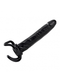 Чёрная насадка-фаллос для двойного проникновения INFLATABLE DILDO SLIM DONG  - 13,5 см. - Toyz4lovers - в Великом Новгороде купить с доставкой