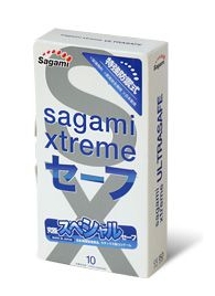 Презервативы Sagami Xtreme Ultrasafe с двойным количеством смазки - 10 шт. - Sagami - купить с доставкой в Великом Новгороде