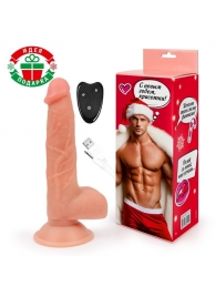 Телесный вибратор-реалистик с возвратно-поступательными движениями - Erowoman-Eroman купить в Великом Новгороде с доставкой в Orgasmix.ru Телесный вибратор-реалистик с возвратно-поступательными движениями - Erowoman-Eroman