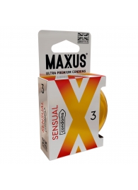 Презервативы анатомической формы Maxus Sensual - 3 шт. - Maxus - купить с доставкой в Великом Новгороде