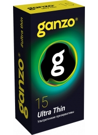 Прозрачные ультратонкие презервативы Ganzo Ultra thin - 15 шт. - Ganzo - купить с доставкой в Великом Новгороде