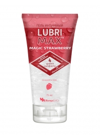 Интимный гель-смазка на водной основе Lubrimax Magic Strawberry - 75 мл. - ИнтелБИО - купить с доставкой в Великом Новгороде