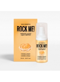 Жидкий вибратор Nuei Rock Me! с ароматом печенья и сливок - 20 мл. - Nuei cosmetics - купить с доставкой в Великом Новгороде