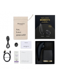 Набор для пар Golden Moments: Womanizer Premium 2 и We-Vibe Chorus - Womanizer купить в Великом Новгороде с доставкой в Orgasmix.ru Набор для пар Golden Moments: Womanizer Premium 2 и We-Vibe Chorus - Womanizer