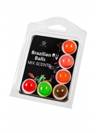 Набор из 6 шариков с ароматизированными массажными маслами Brazilian Balls - Secret Play - купить с доставкой в Великом Новгороде