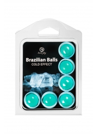 Набор из 6 шариков с массажным маслом Brazilian Balls с охлаждающим эффектом - Secret Play - купить с доставкой в Великом Новгороде