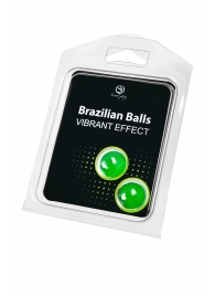 Набор из 2 шариков с массажным маслом Brazilian Balls с эффектом вибрации - Secret Play - купить с доставкой в Великом Новгороде