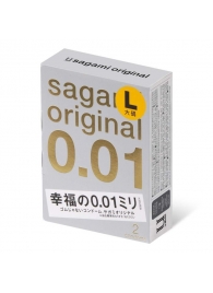 Презервативы Sagami Original 0.01 L-size увеличенного размера - 2 шт. - Sagami - купить с доставкой в Великом Новгороде