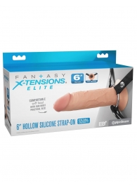 Полый страпон на ремнях 6’’ Hollow Silicone Strap-on - Pipedream - купить с доставкой в Великом Новгороде