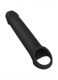 Черная насадка-удлинитель с вибрацией Vibrating Extender With Remote - Dream Toys - в Великом Новгороде купить с доставкой